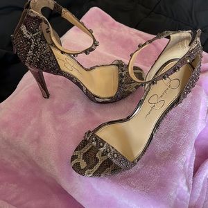 Jessica Simpson snake studded heel
